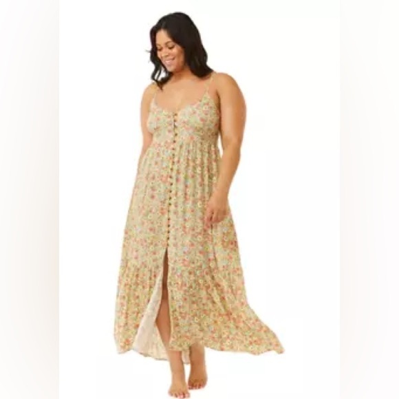 Rip Curl Womens XL maxi dress Sea of Dreams  Daisy light flowy sundress - Picture 1 of 13